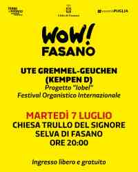 UTE GREMMEL-GEUCHEN (Kempen D) - Progetto �Jobel�, Festival Organistico Internazionale 