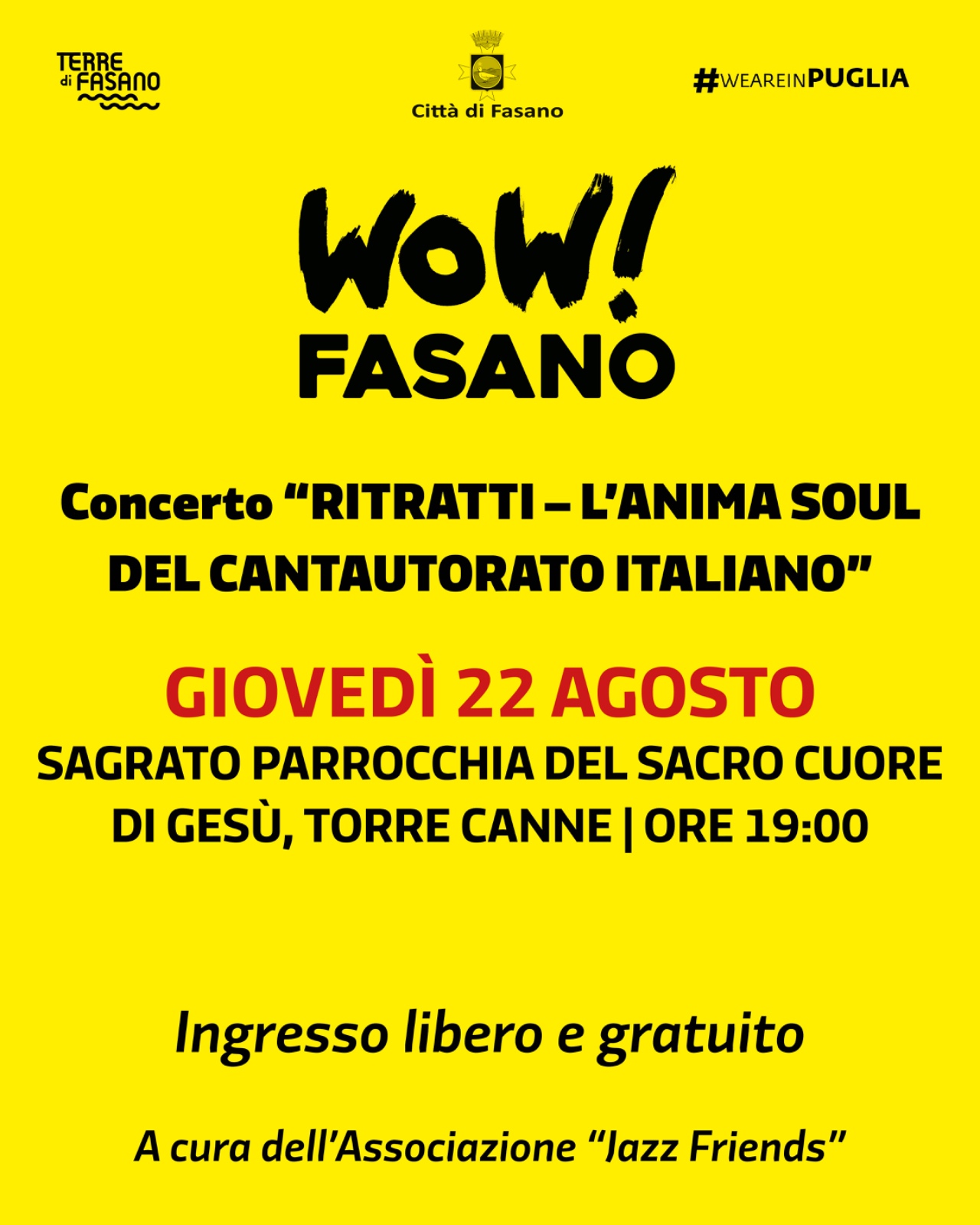 Concerto �RITRATTI � L�ANIMA SOUL DEL CANTAUTORATO ITALIANO�
